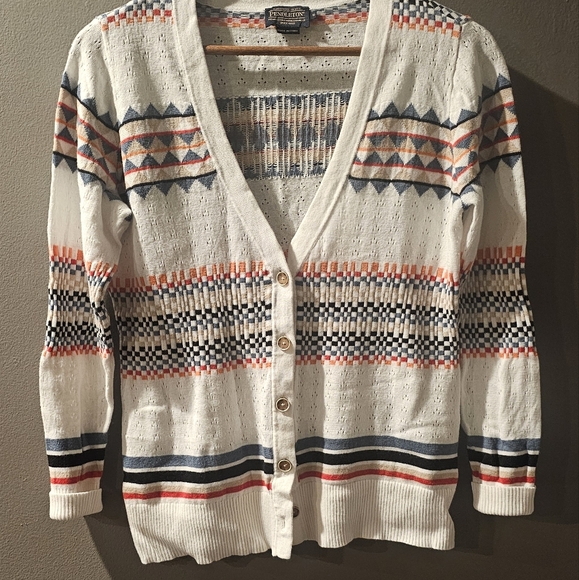 Pendleton Sweaters - Pendleton Westen Native Multicolor Long Sleeve Cardigan Womens Size S